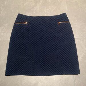 Esprit Dark Blue Textured Pencil Mini Skirt – US 6 – Barely Worn